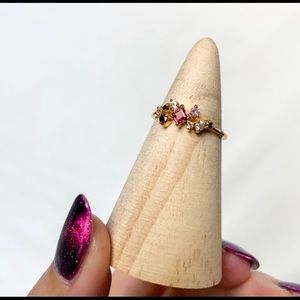 ❣️SOLD❣️18K Gold Vermeil Garnet, Amethyst Gemstone Ring
